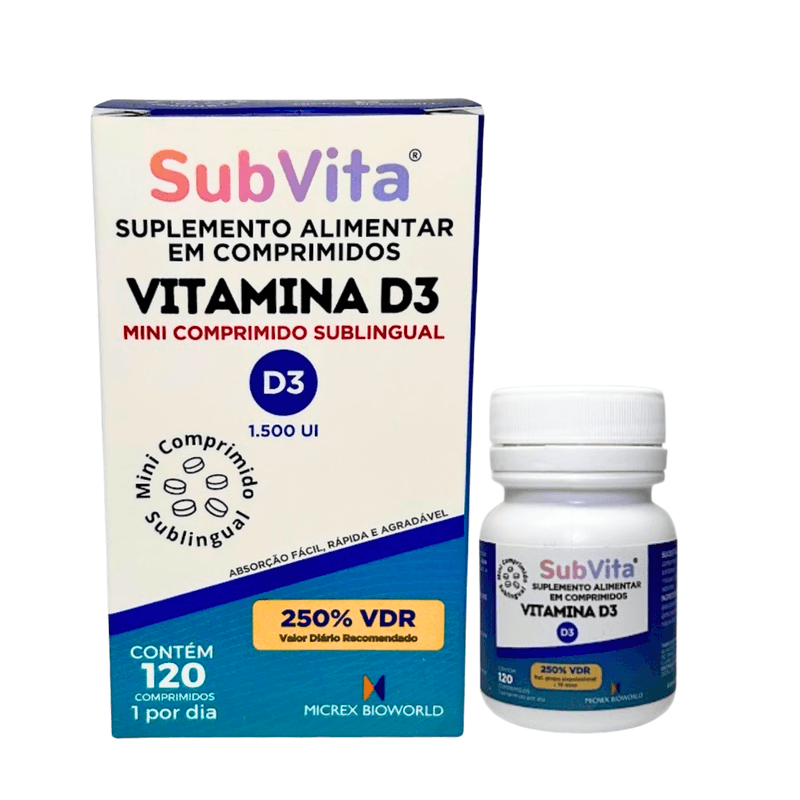 Subvita Vitamina D3 - 120 Mini Comprimidos