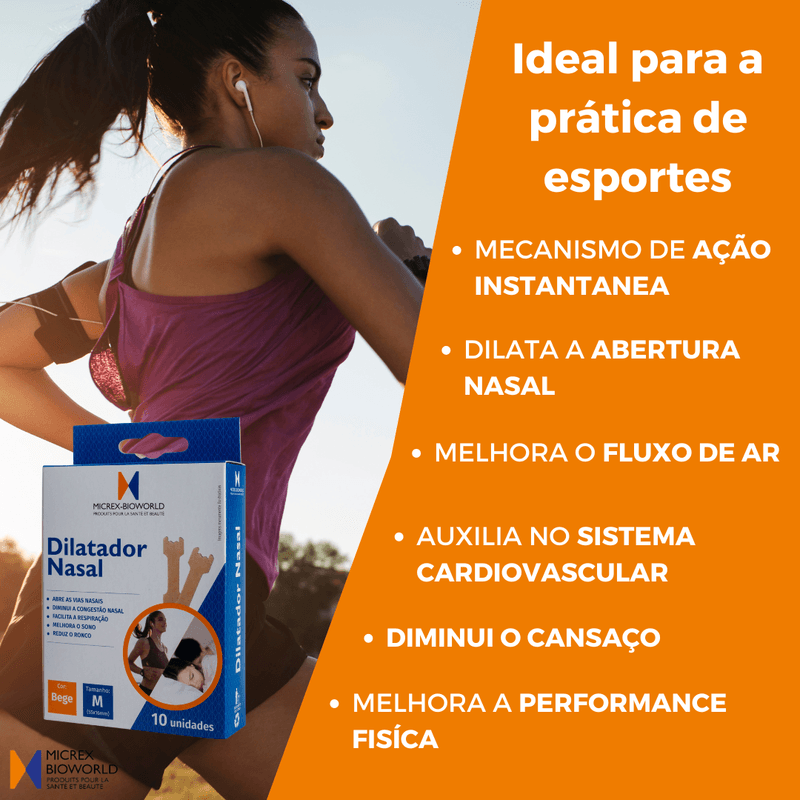Kit 5 Fitas Dilatadoras Nasais Tamanho M - 10 Unidades