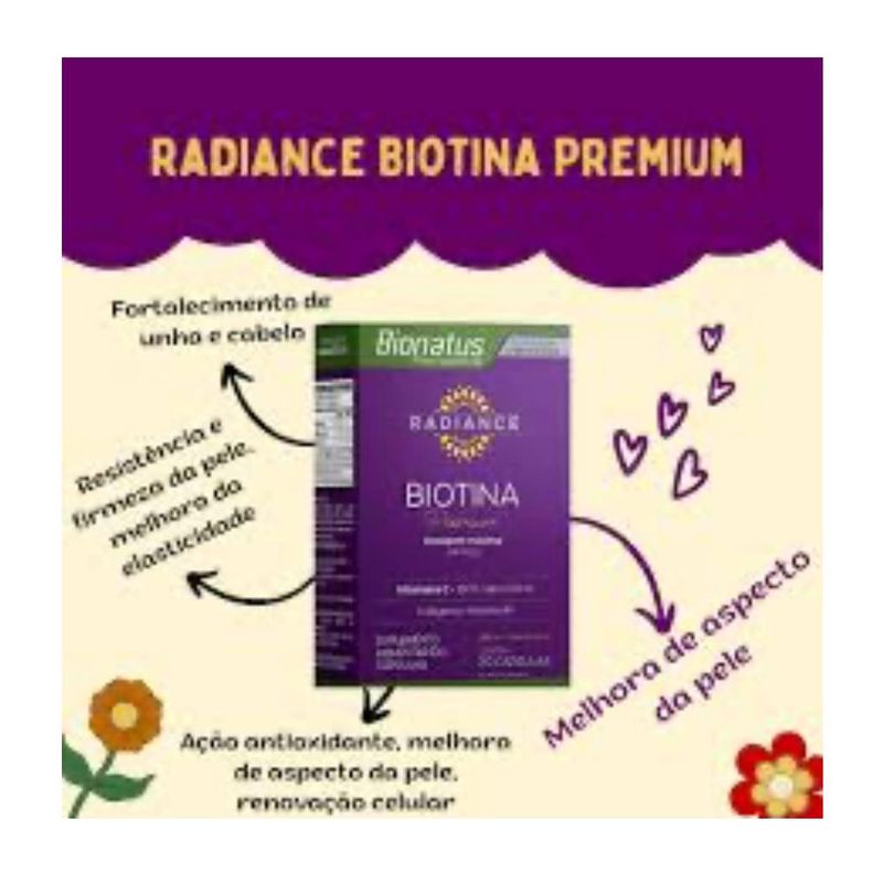 Bionatus - Biotina Radiance Premium 45mcg - 30 Cápsulas