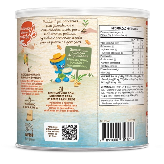 Mucilon - Cereal Infantil Sabor Arroz - 400g