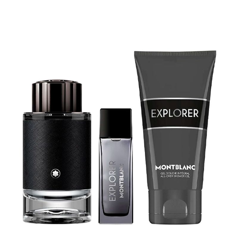 Kit Montblanc Explorer Masculino - EDP 100ml + 15ml + Shower Gel 100ml