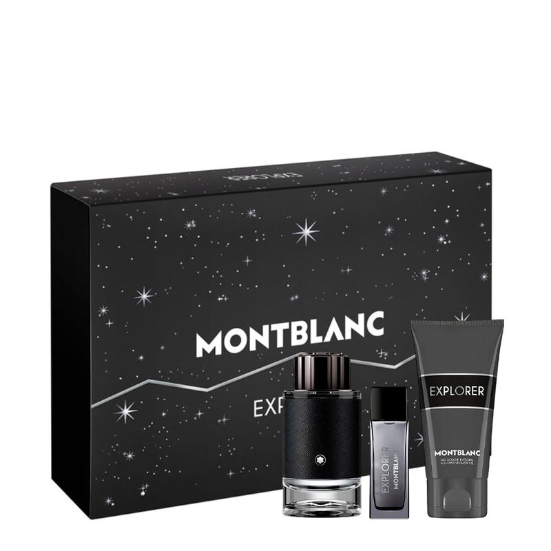 Kit Montblanc Explorer Masculino - EDP 100ml + 15ml + Shower Gel 100ml
