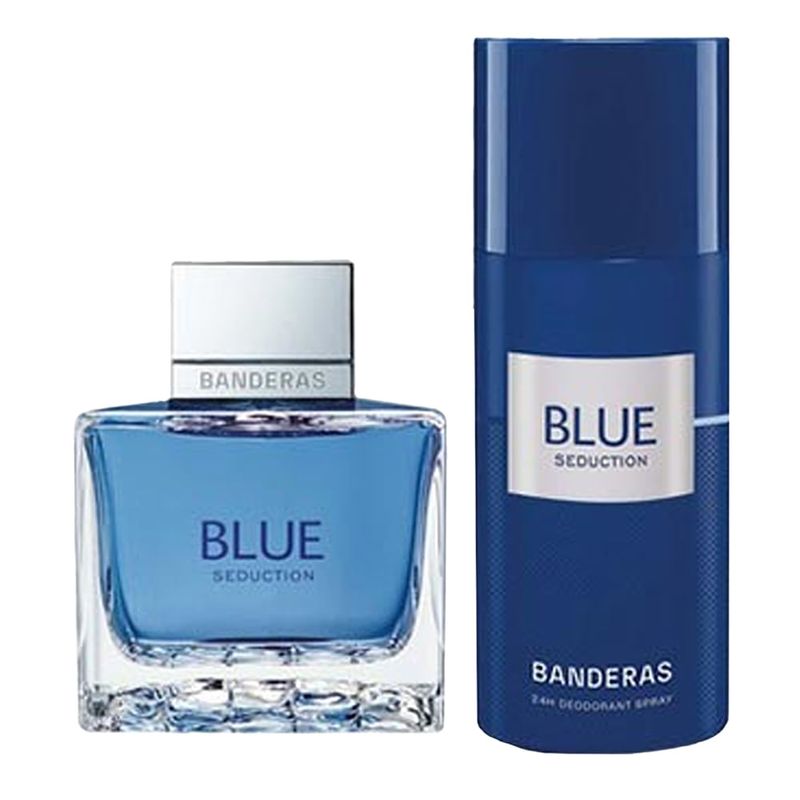 Kit Antonio Banderas Blue Seduction Masculino - EDT 100ml + Deo 150ml