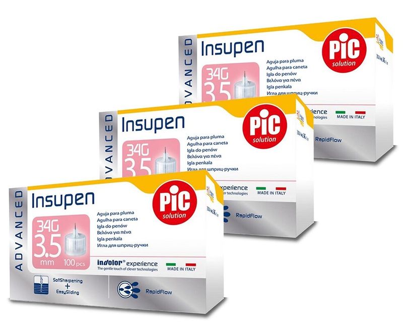 Insupen - Agulhas - Kit com 3 Caixas - PIC Solution