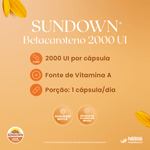 Sundown - Betacaroteno 2000 UI - Suplemento Alimentar - 90 Cápsulas