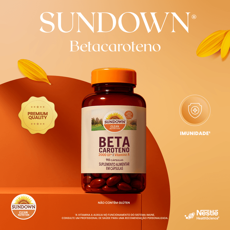 Sundown - Betacaroteno 2000 UI - Suplemento Alimentar - 90 Cápsulas