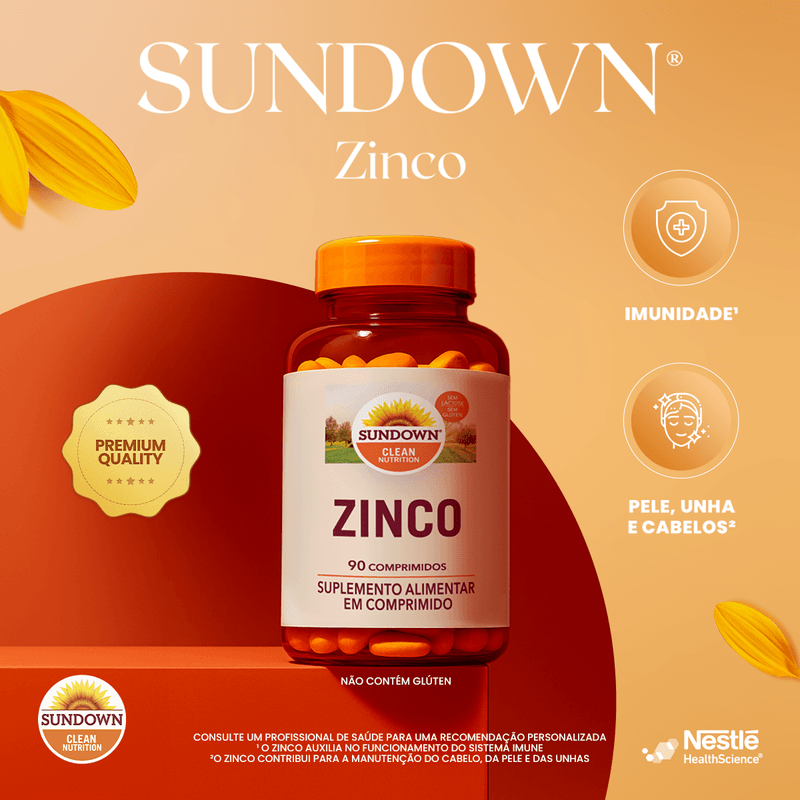 Sundown - Zinco 7mg - Suplemento Alimentar - 90 Comprimidos