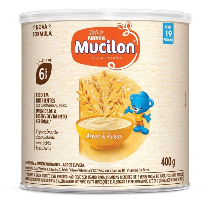 Mucilon - Arroz e Aveia - 400g
