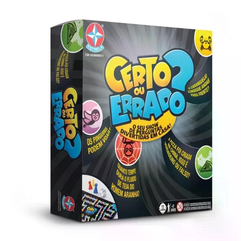 Jogo de Tabuleiro - Certo ou Errado - Brinquedo Original
