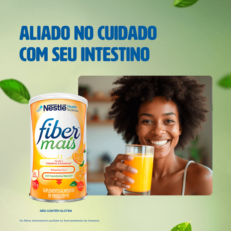 FiberMais - Laranja - Suplemento Alimentar de Fibras - 170g