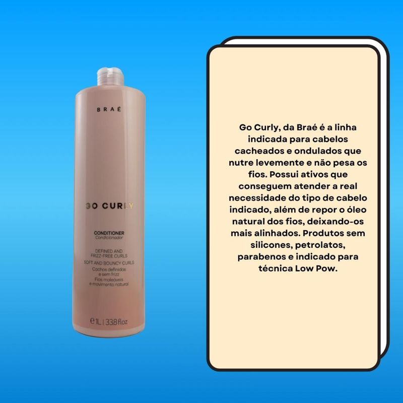 Braé - Go Curly Defined and Frizz-Free Condicionador 1L