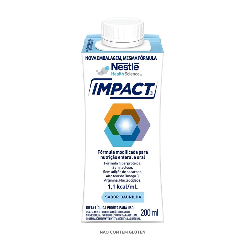 Nutrição Enteral e Oral Impact Baunilha 200mL