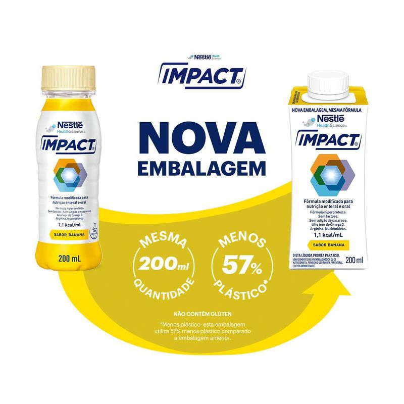Nutrição Enteral e Oral Impact Banana 200mL TETRAPACK