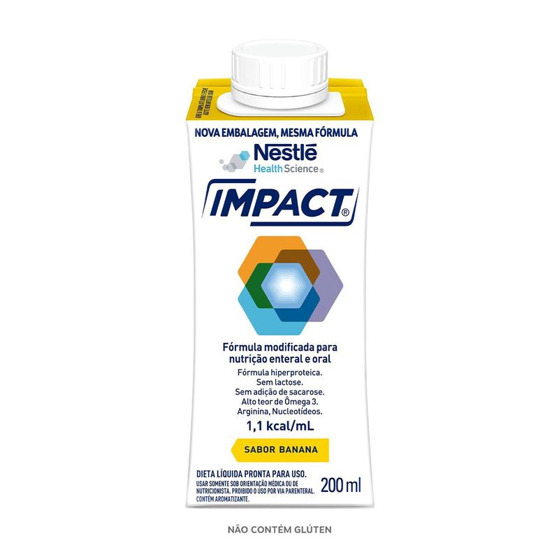 Nutrição Enteral e Oral Impact Banana 200mL TETRAPACK