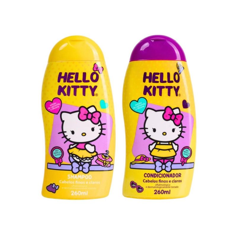 Cia da Natureza - Hello Kitty - Kit Shampoo + Condicionador Cabelos Finos Claros - 260ml