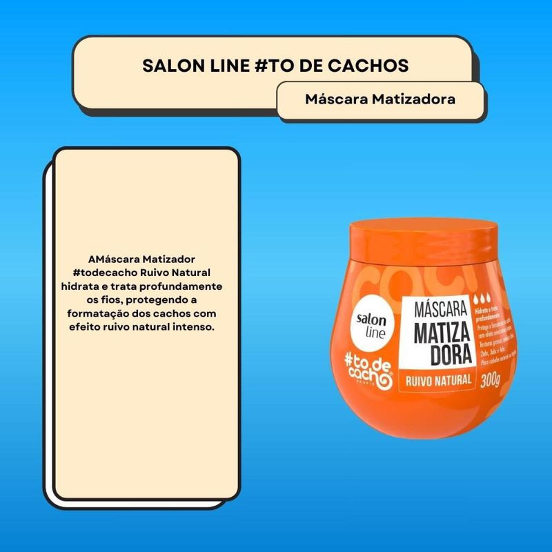 Salon Line - #todecacho Matizadora Ruivo Natural - Máscara Capilar - 300g