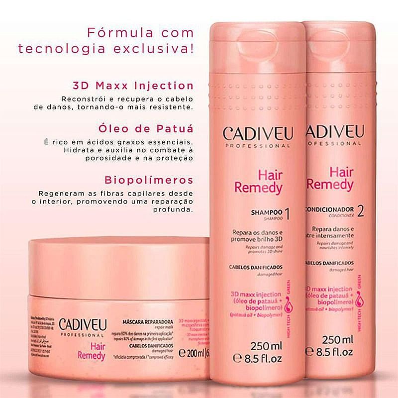 Cadiveu - Hair Remedy - Kit Trio Pequeno
