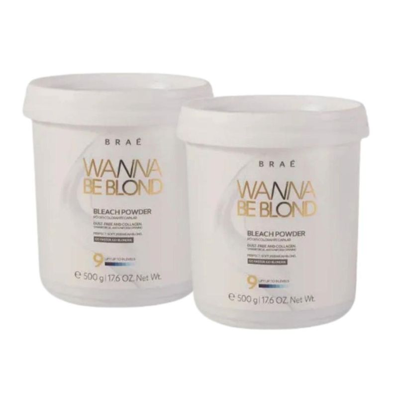 Braé - Wanna Be Blond Kit 2 Pó Descolorante Capilar - Kit Descolorante - 500g