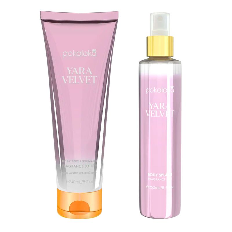 Pokoloka - Yara Velvet Feminino - Loção Corporal + Body Splash - Kit Perfume