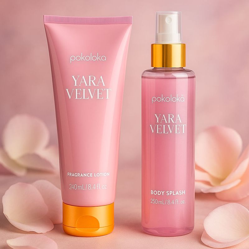 Pokoloka - Yara Velvet Feminino - Loção Corporal + Body Splash - Kit Perfume
