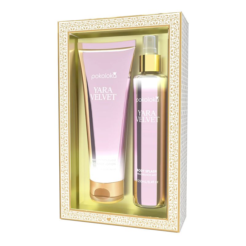Pokoloka - Yara Velvet Feminino - Loção Corporal + Body Splash - Kit Perfume
