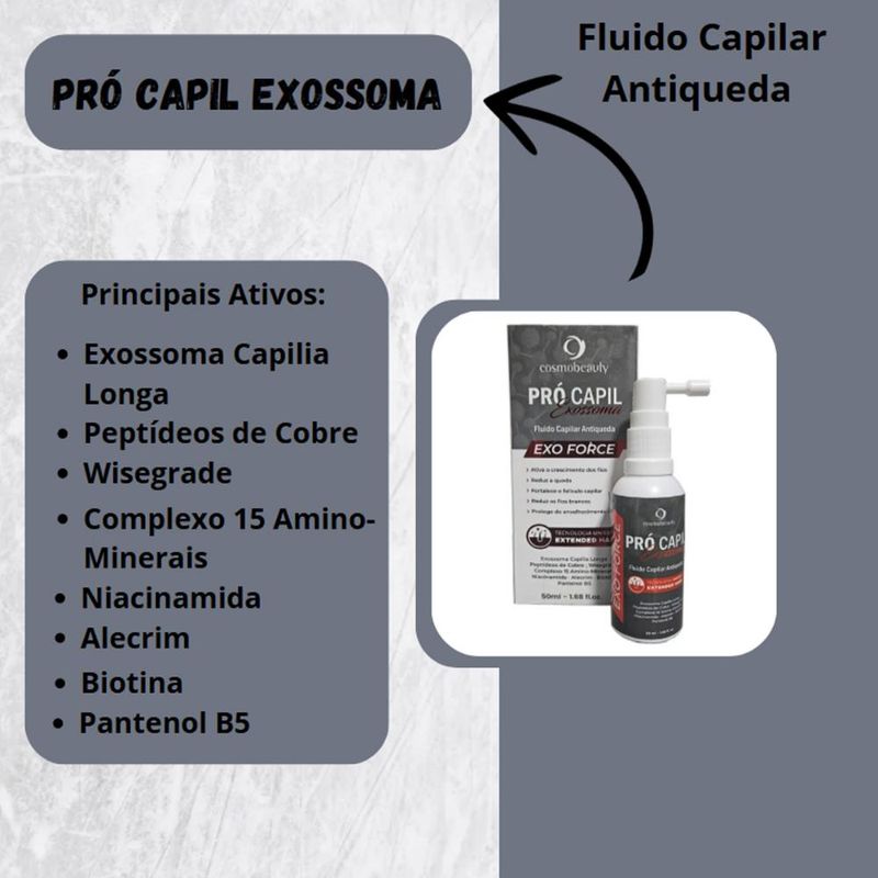 Cosmobeauty - Pró Capil Exossoma - Fluido Capilar Antiqueda