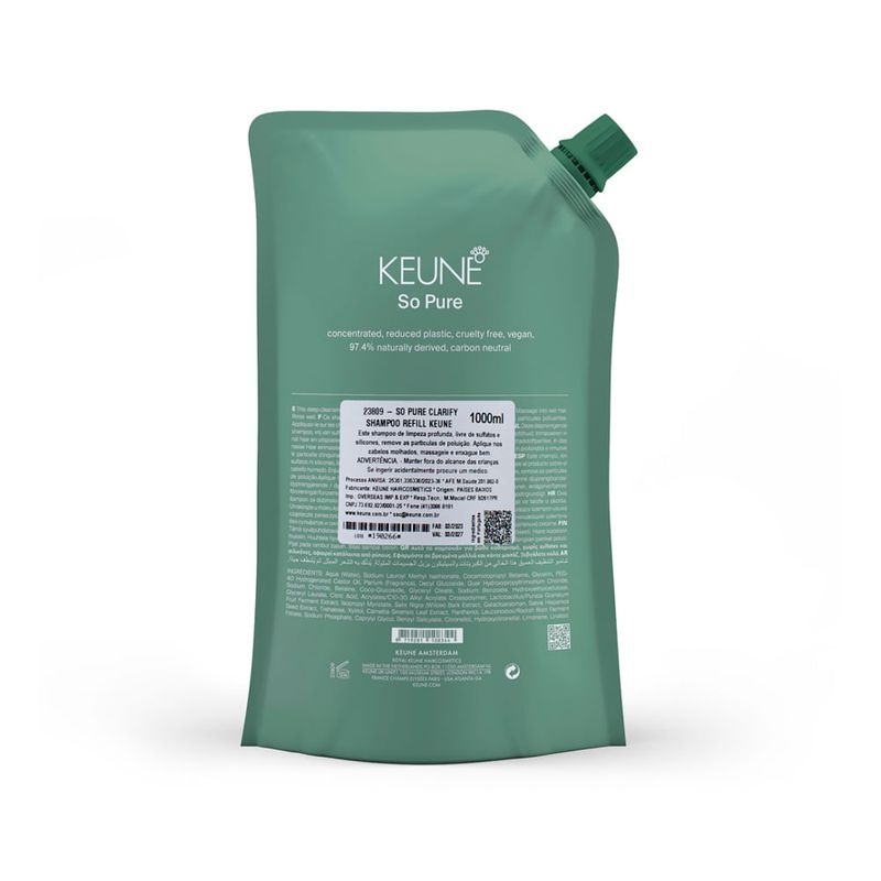 Keune - So Pure Clarify - Shampoo Refil - 1000ml