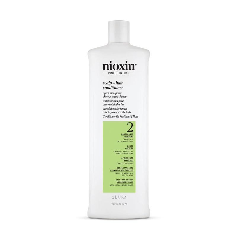 Nioxin - Sistema 2 - Condicionador para Cabelo Natural com Afinamento Avançado - 1000ml