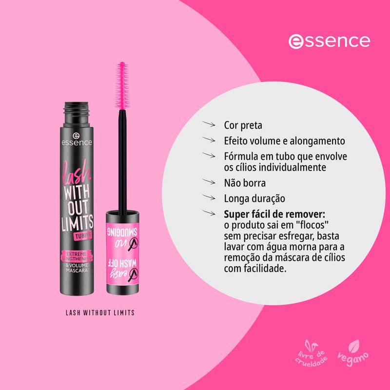 Essence - Lash Without Limits Black Tubing - Máscara de Cílios - 13ml