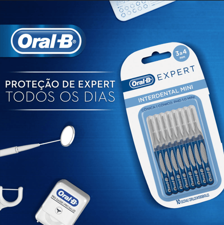 Escova Interdental Oral-B Expert Mini Cônica 1,0 10 Unidades