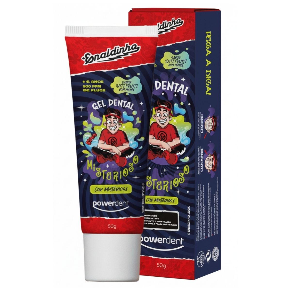 Gel Dental Infantil Powerdent Misterioso Enaldinho 50g 