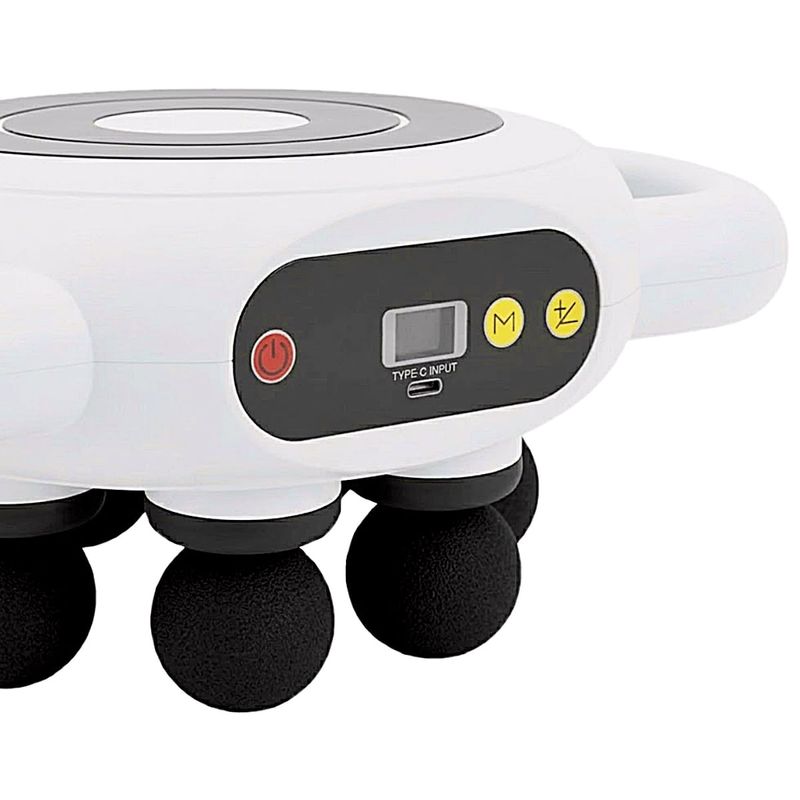 Massageador Circular Massager Recarregável com 8 Ponteiras