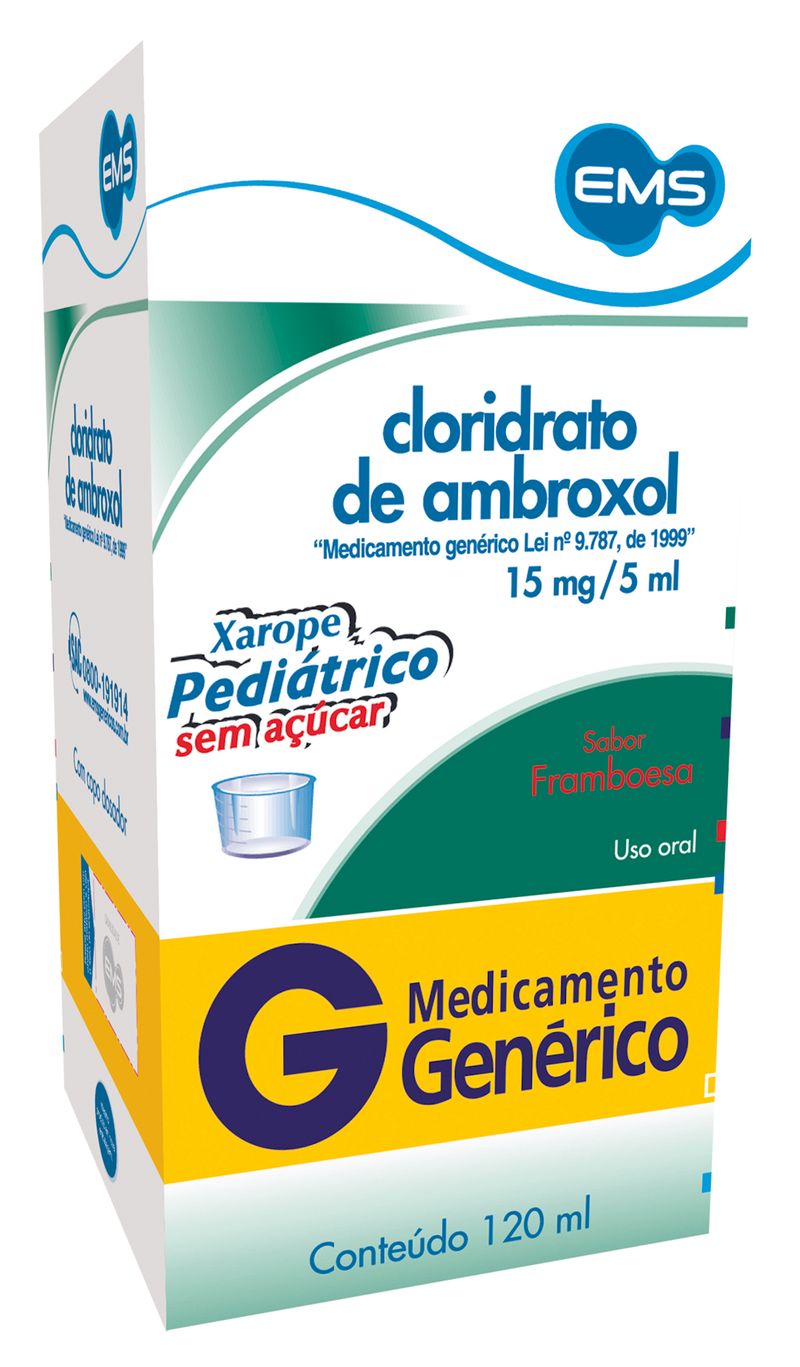 Cloridrato De Ambroxol Pediátrico 120ml Genérico Ems - Pague Menos