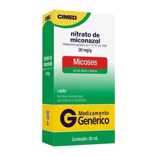 Nitrato De Miconazol Locao 30ml Generico Cimed