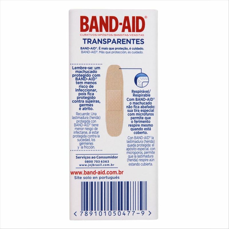 Curativos Band-Aid Regular 10 Unidades - Drogarias Pacheco