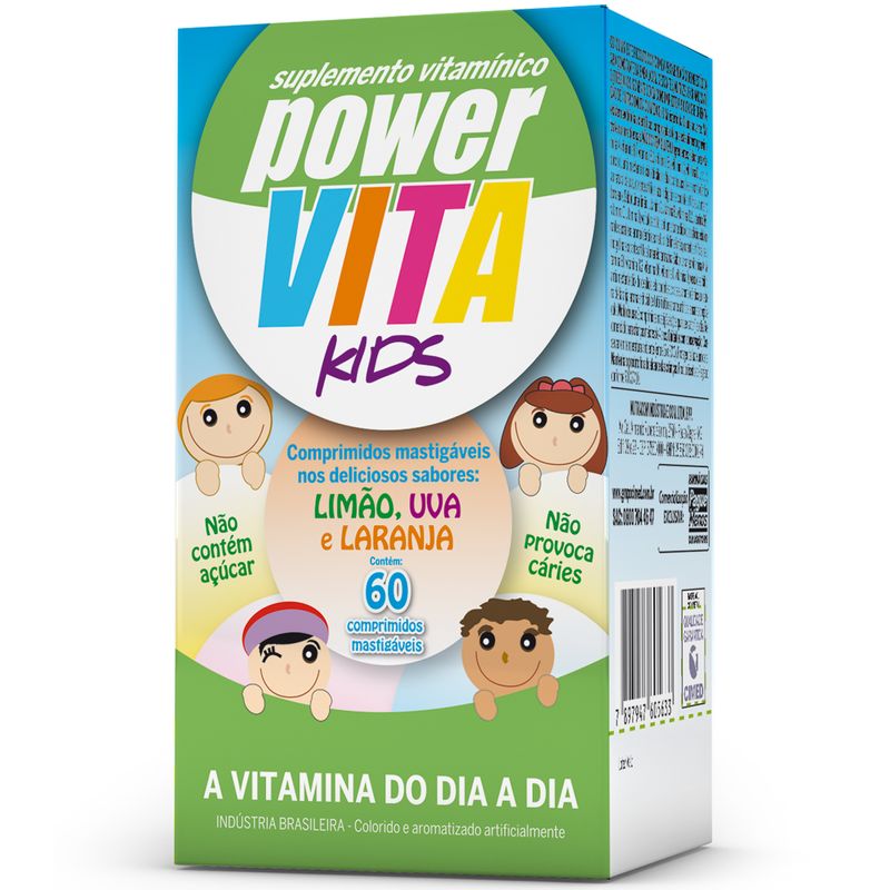 POWER VITA KIDS COM 60 DRÁGEAS - Extrafarma