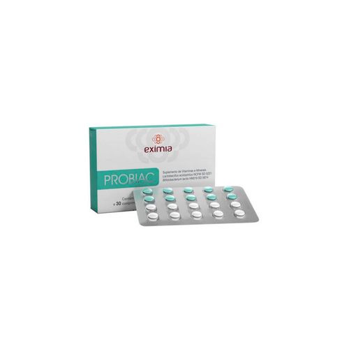 Eximia Probiac Com 30 Comprimidos De Vitamias E Minerais + 30 Comprimidos De L. Acidophilus Ncfm B. Lactis Hn019