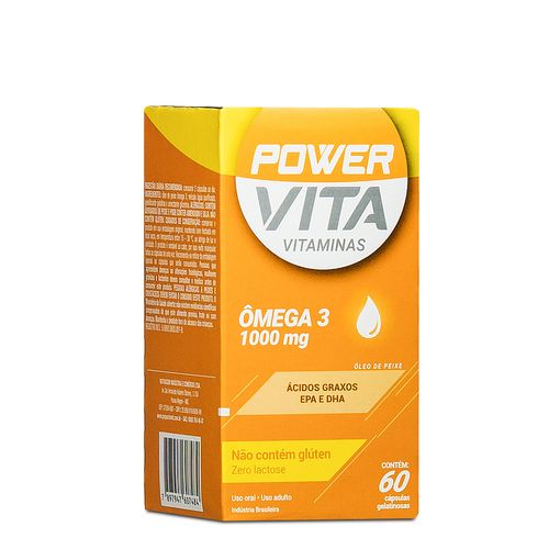 Power Vita Ômega 3 1000mg Com 60 Cápsulas