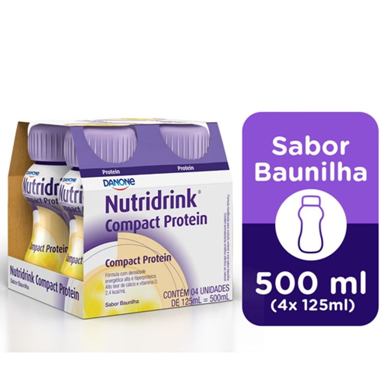 Nutridrink Compact Protein Baunilha 4 Unidades Com 125ml - Pague Menos