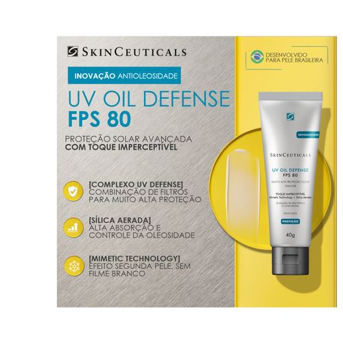 Protetor Solar Skinceuticals Uv Oil Defense Fps80 40g