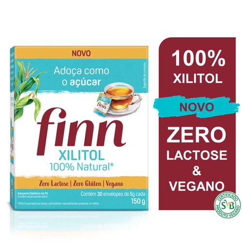 Finn Xilitol Adoçante em Pó 30 Sachês