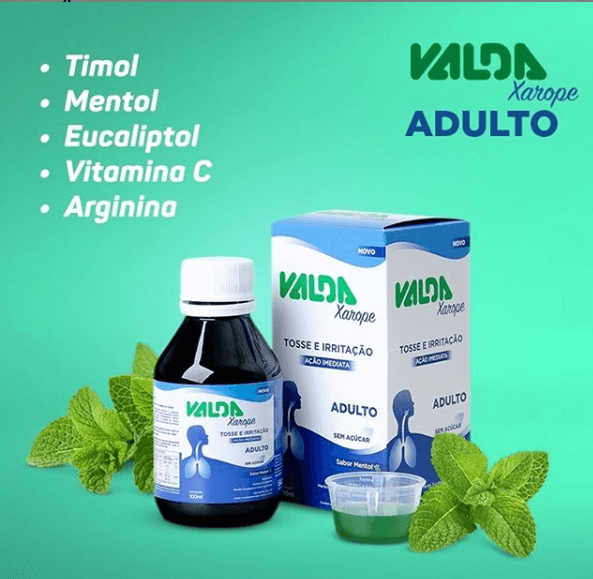 Valda Adulto Sabor Mentol Xarope 100ml com menor preço