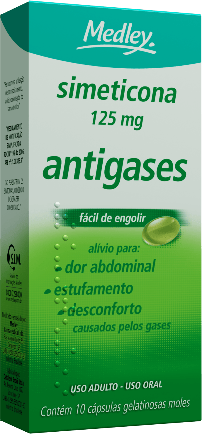 Simeticona 125mg Com 10 Cápsulas Gelatinosas Genérico Medley - Pague Menos