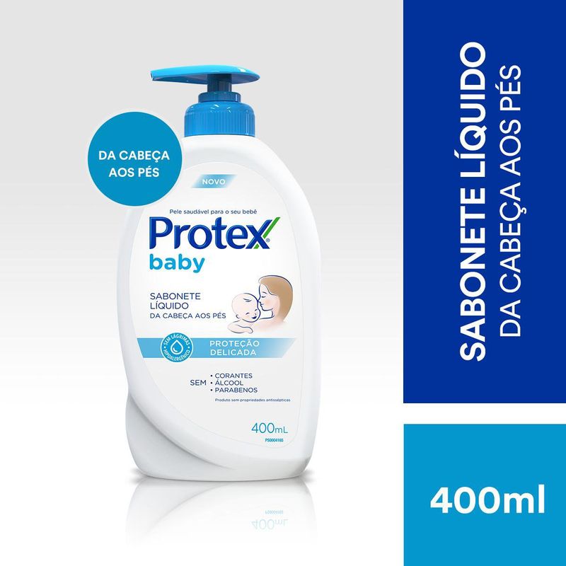 Sabonete Líquido Infantil Para Bebês Protex Baby Delicate Care 400ml 