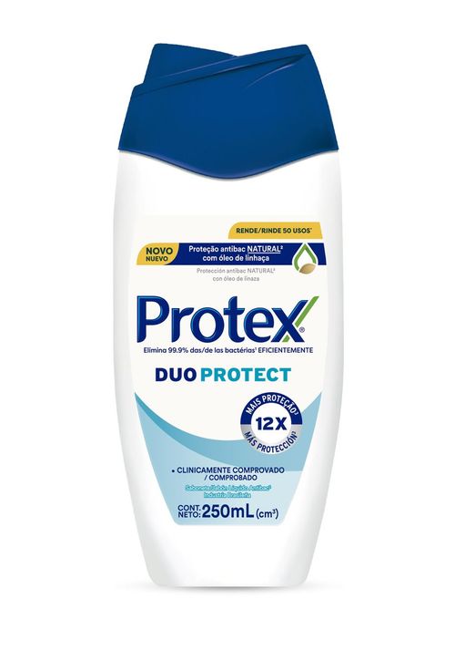 Sabonete Líquido Antibacteriano Para Corpo Protex Duo Protect 250ml Sabonete Líquido Para Corpo