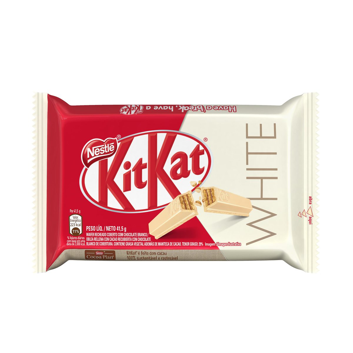 Chocolate Kitkat 4 Fingers White 41,5g - Pague Menos