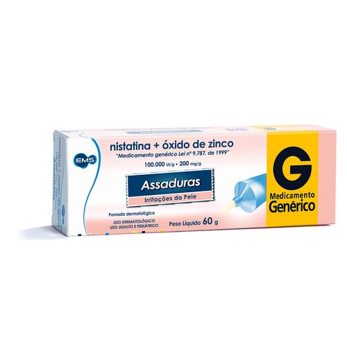 Nistatina+óxido Zinco Pomada 60g Genérico Ems