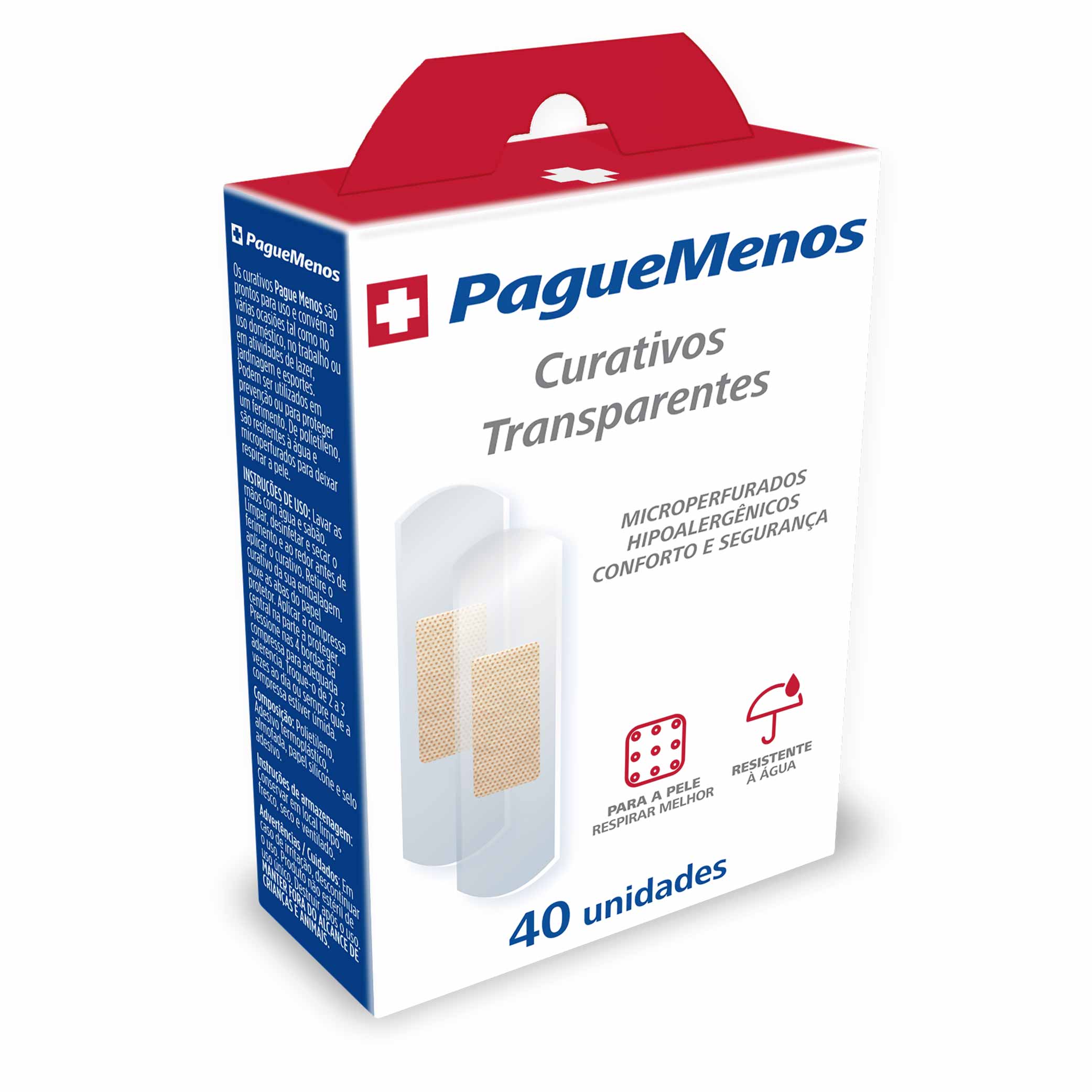 Curativo Band-Aid Transparente Com 40 Unidades