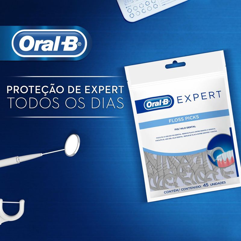 Oral-B Expert Floss Picks Fio Dental 45 Unidades - Extrafarma