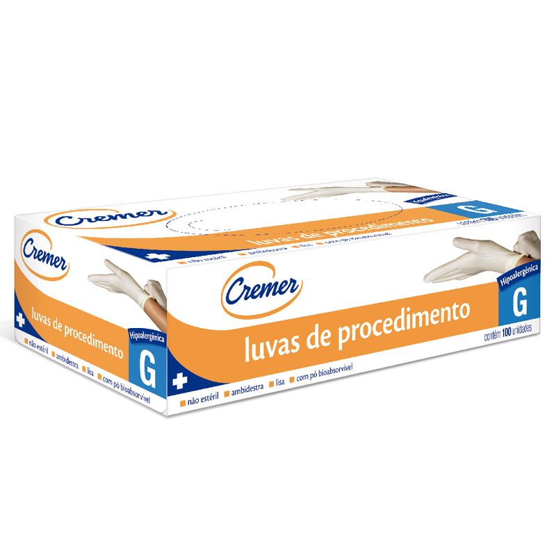 Luva-Cremer-Para-Procedimento-Nao-Cirurgico-Tamanho-Grande-Com-100-Unidades